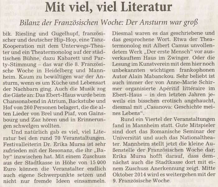 Mit viel, viel Literatur